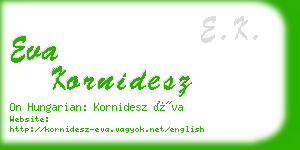 eva kornidesz business card